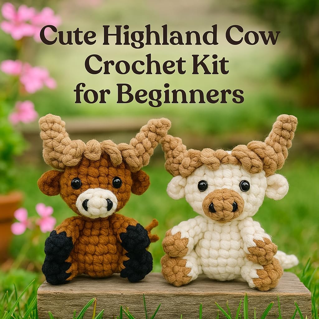 Cute Highland Cow Crochet Kit