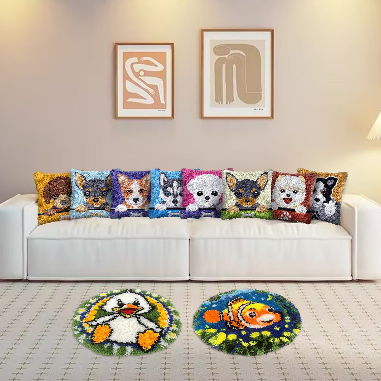 Swan Rug Latch Hook Kits for Beginners