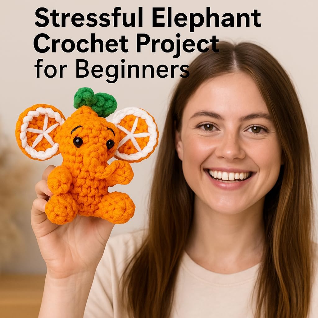 Lemon & Orange Elephants Crochet Kit