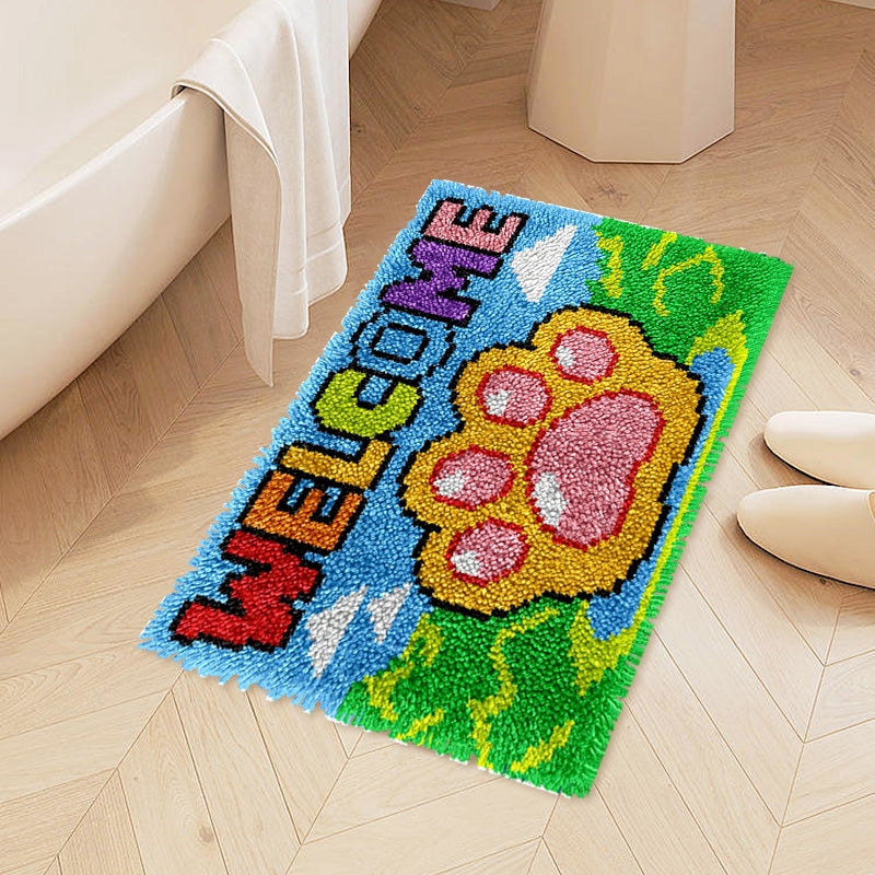 WELCOME Latch Hook Rug Kit
