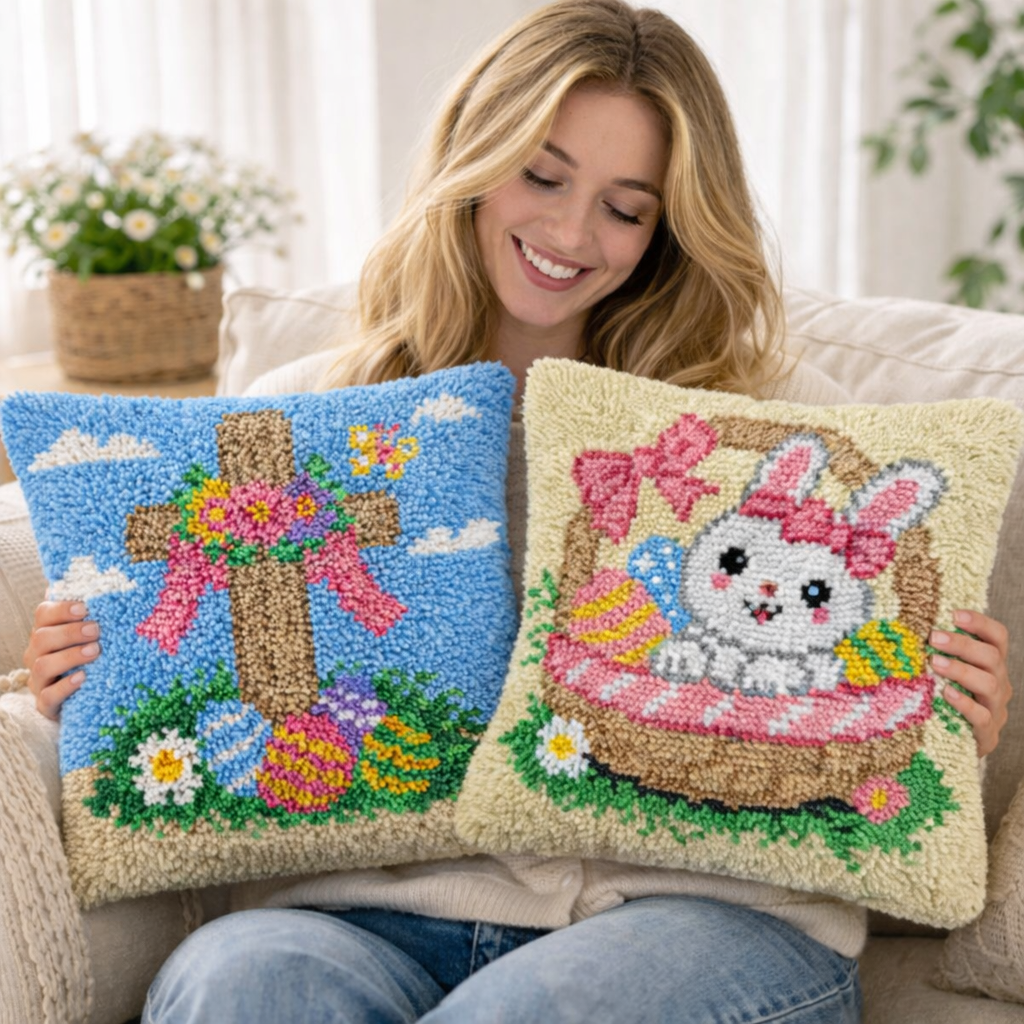 Easter Latch Hook Pillow Kit