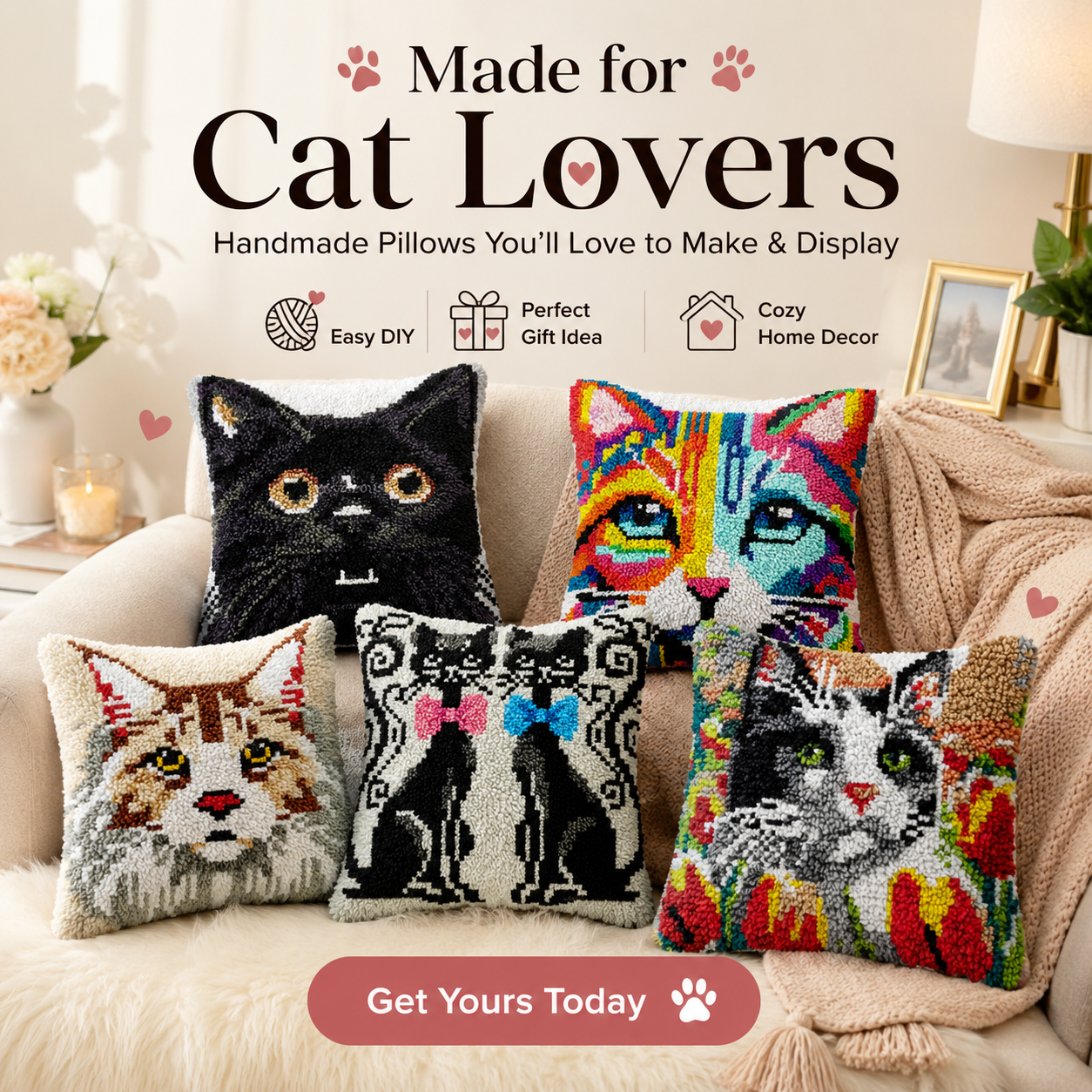 Cat Latch Hook Kits