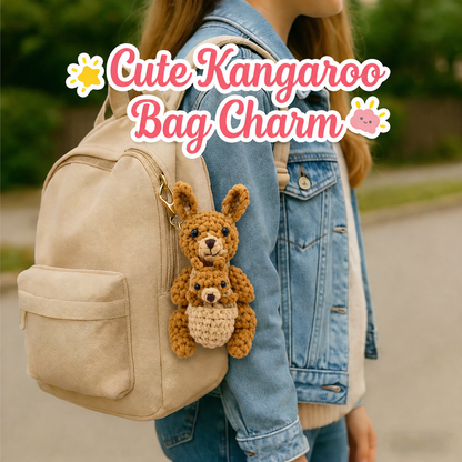 Kangaroo Mom & Baby Crochet Kit