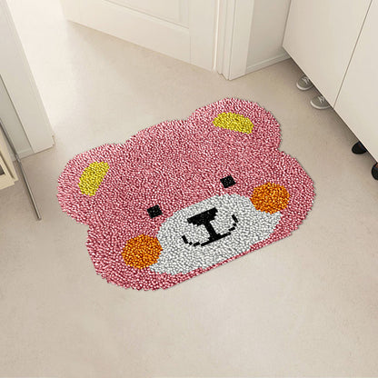 Ours rose - Kits de crochets pour tapis pour débutants