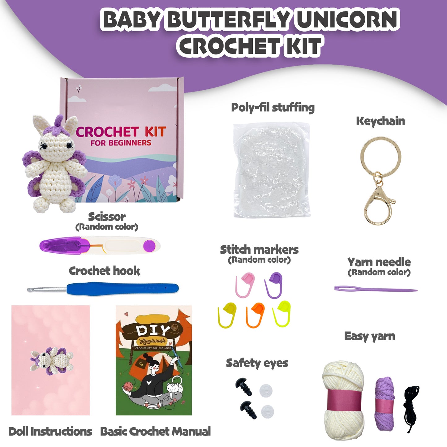 Butterfly Unicorn Crochet Kit