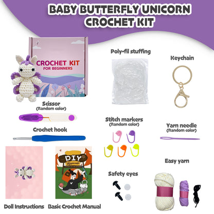 Butterfly Unicorn Crochet Kit