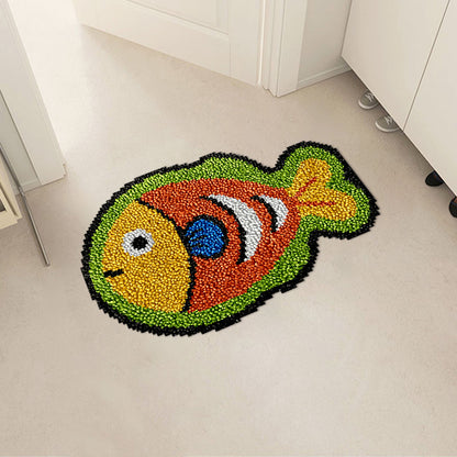Lively Fishes Latch Hook Rug Kit