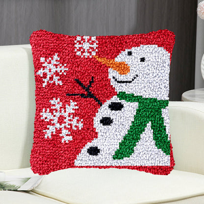 Kit de fermeture à crochet pour taie d'oreiller bonhomme de neige et flocons de neige, pour adultes, débutants et enfants 