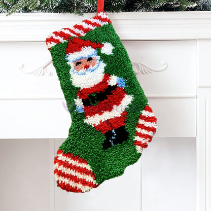 Kits de crochet pour chaussettes de Noël Père Noël à faire soi-même, mignons et faciles à réaliser, pour débutants