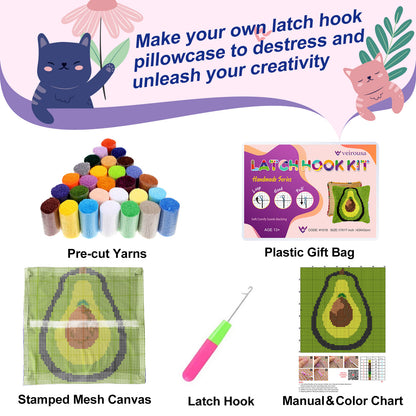 Fruit Design Latch Hook Pillow Kit