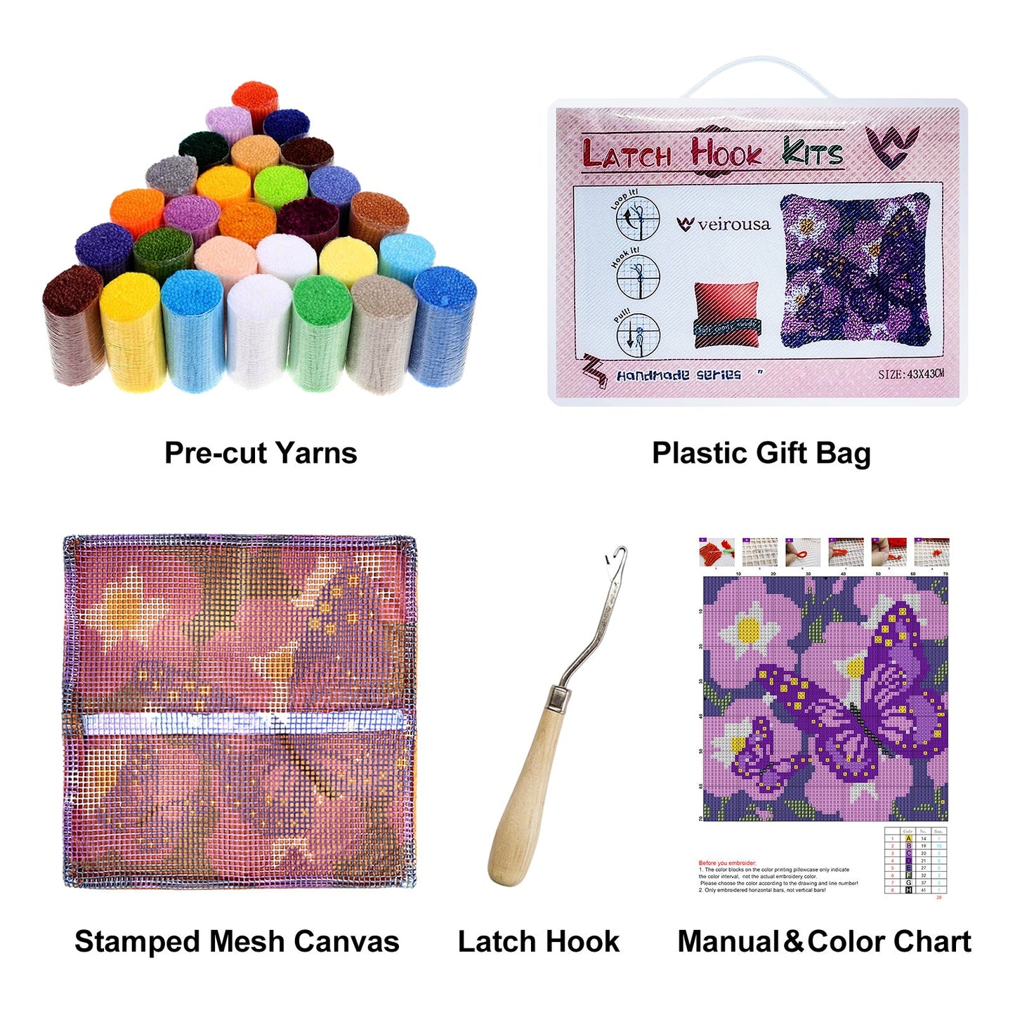 Kit de coussin à loquet libellule volante pour adultes, débutants et enfants 