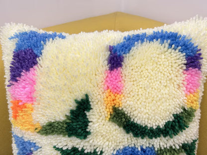 Kit de coussin à crochet coloré « Love » pour adultes, débutants et enfants