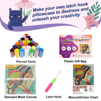 Dearest Mom Latch Hook Pillow Kit