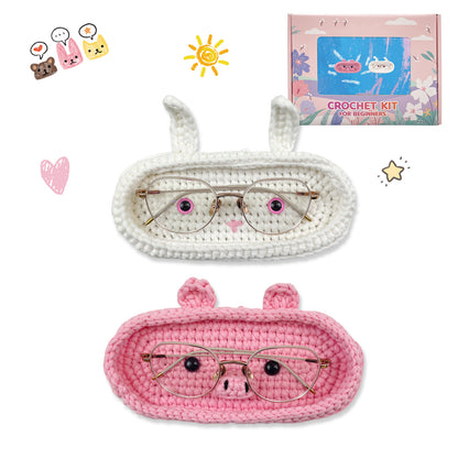 Pig & Bunny Glasses Organizer Crochet Kit