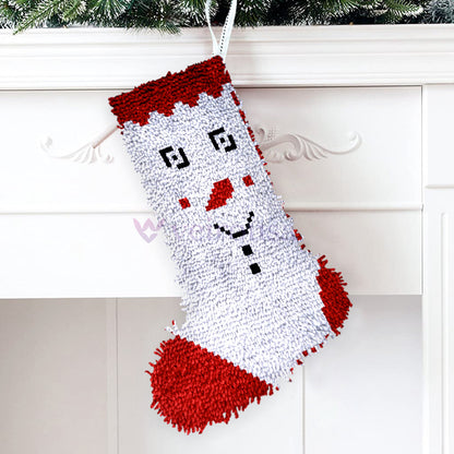 Bas de Noël bonhomme de neige à faire soi-même, kits de crochet pour débutants