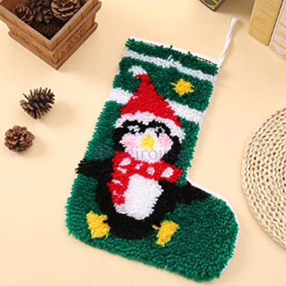 Kits de crochet pour chaussettes de Noël pingouin à faire soi-même, pour débutants