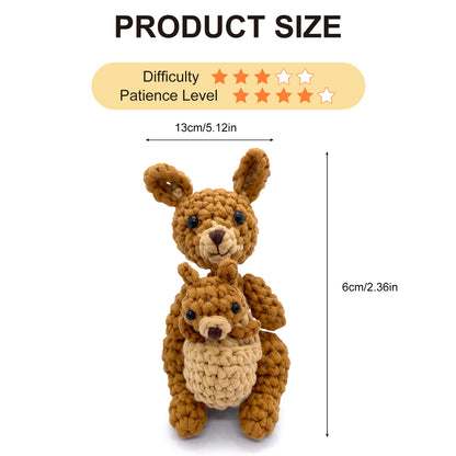 Kangaroo Mom & Baby Crochet Kit