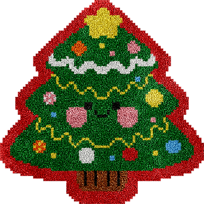 Árbol de Navidad - Kit de alfombra de gancho