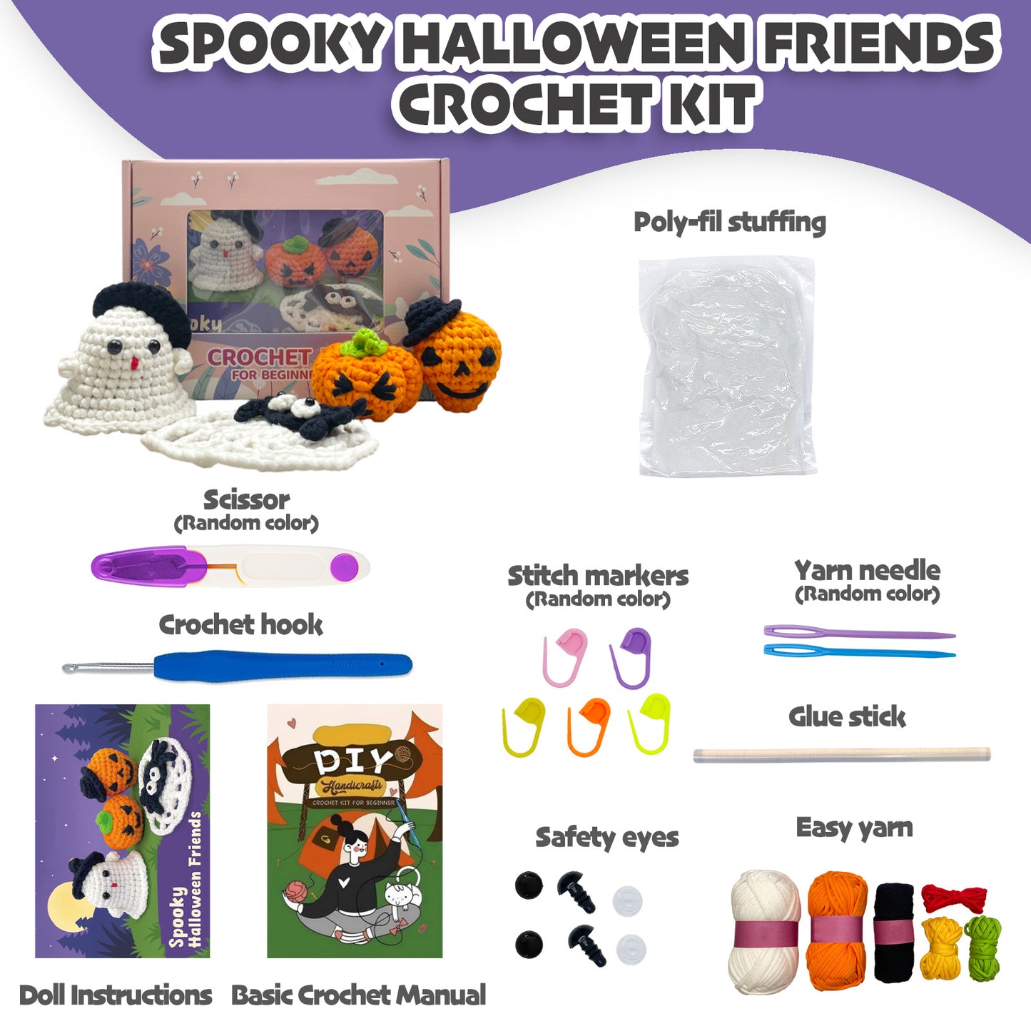 Spooky Halloween Friends Crochet Kit