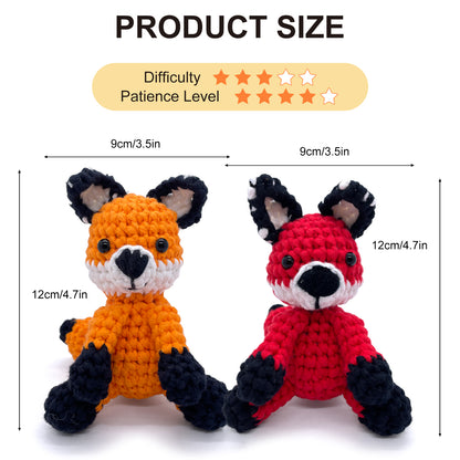 Orange & Red Foxes Crochet Kit