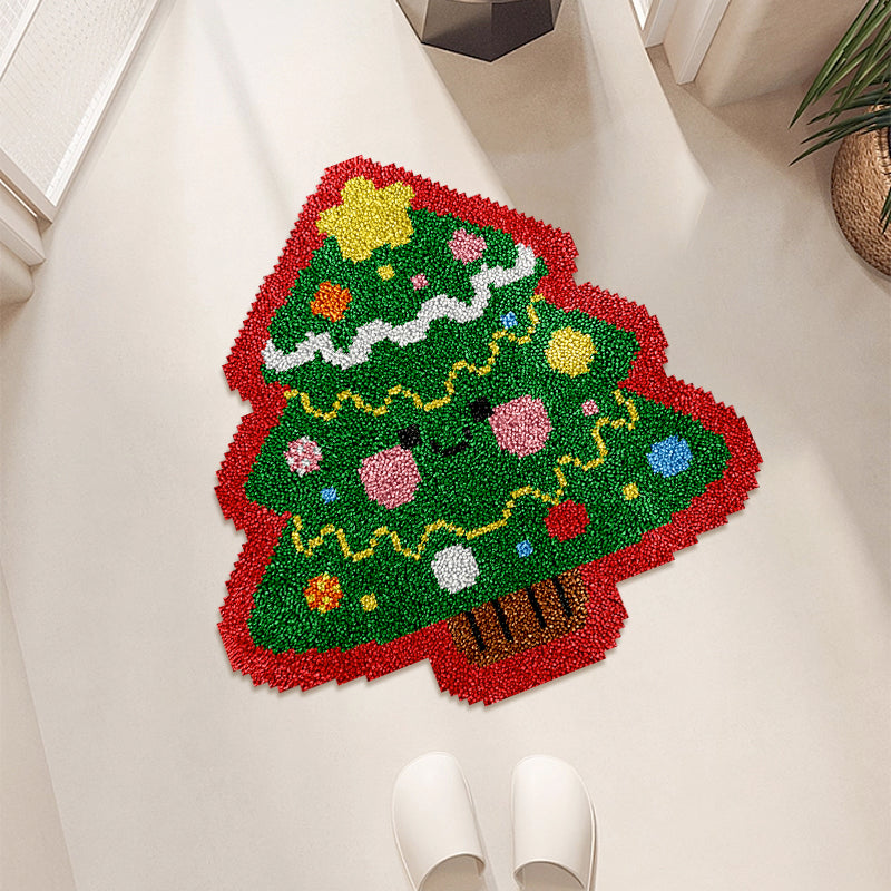 Árbol de Navidad - Kit de alfombra de gancho