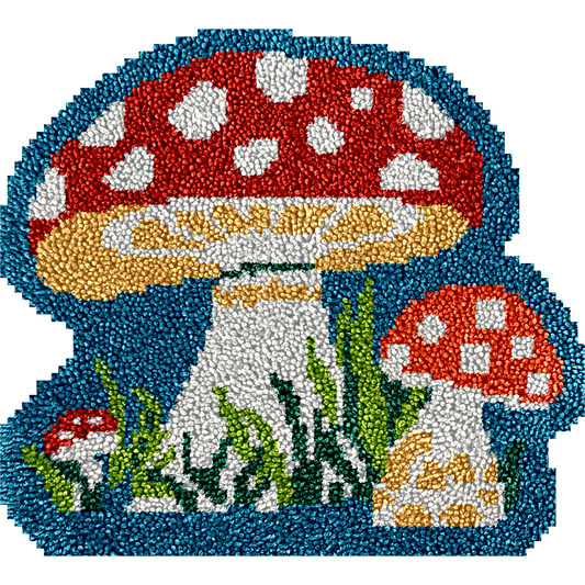 Mushroom - Latch Hook Rug Kit