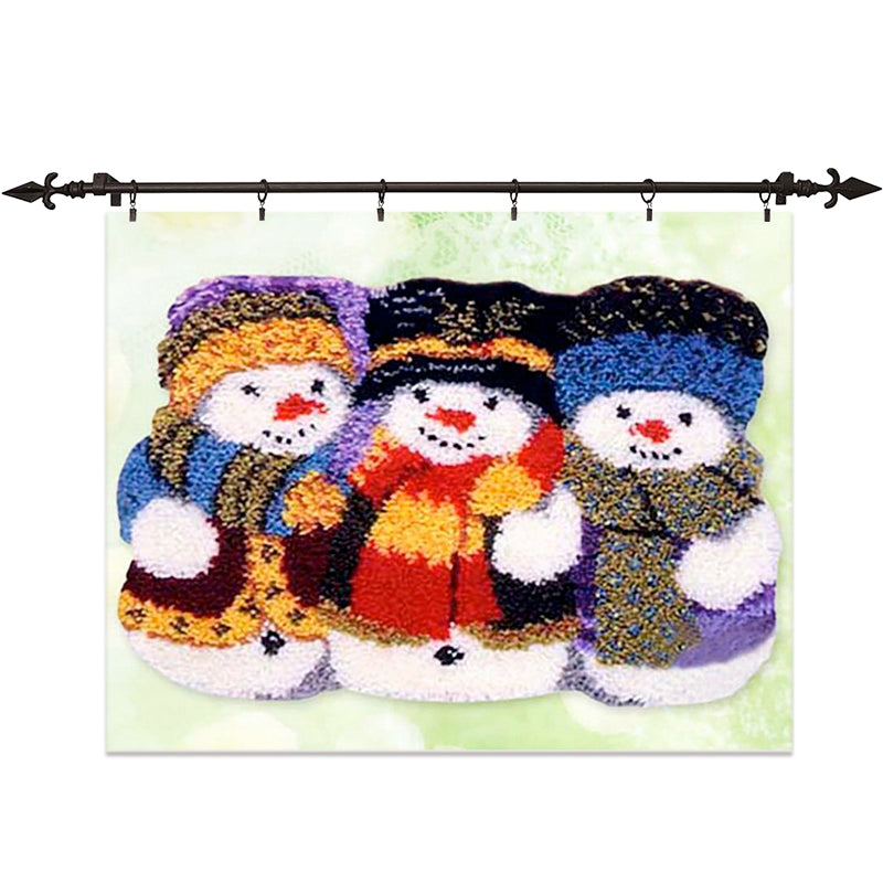 Three Snowmen Latch Hook Rug kit