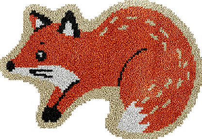 Mischievous Fox Latch Hook Rug Kit