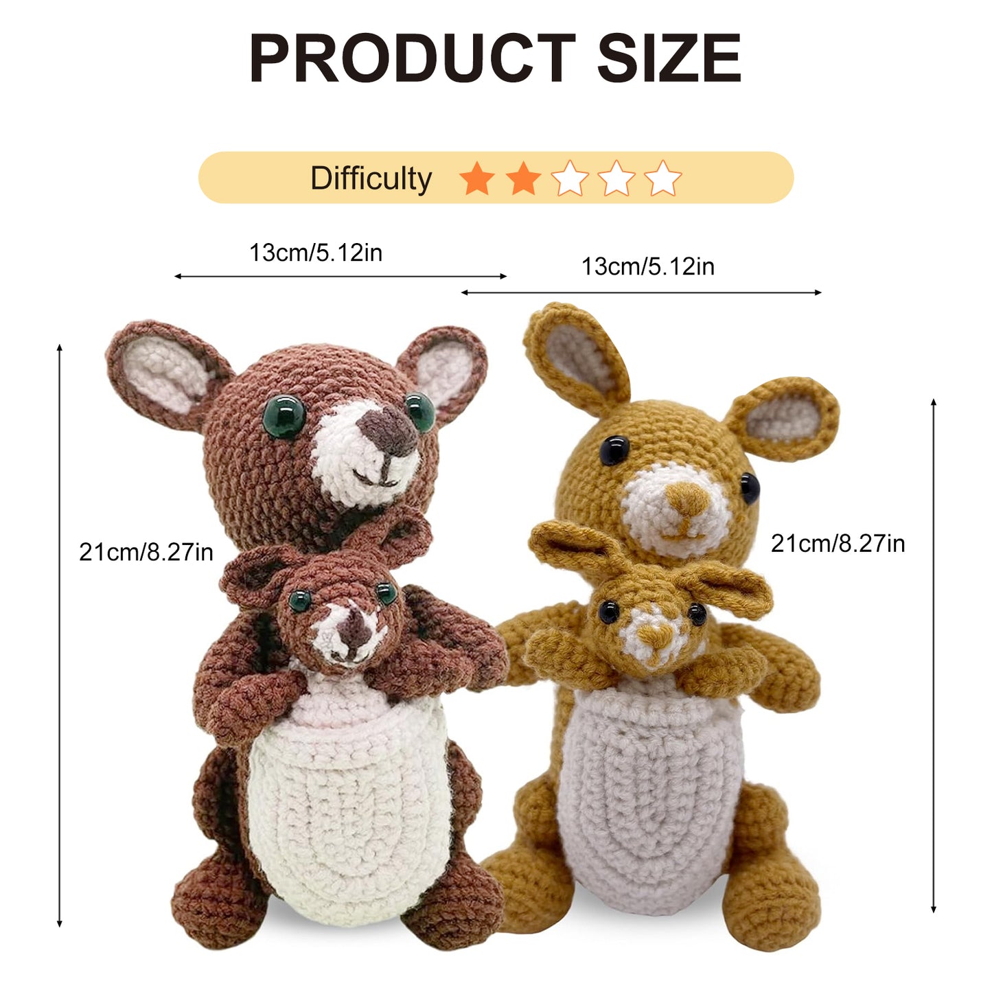 Couple Kangaroos Crochet Kit