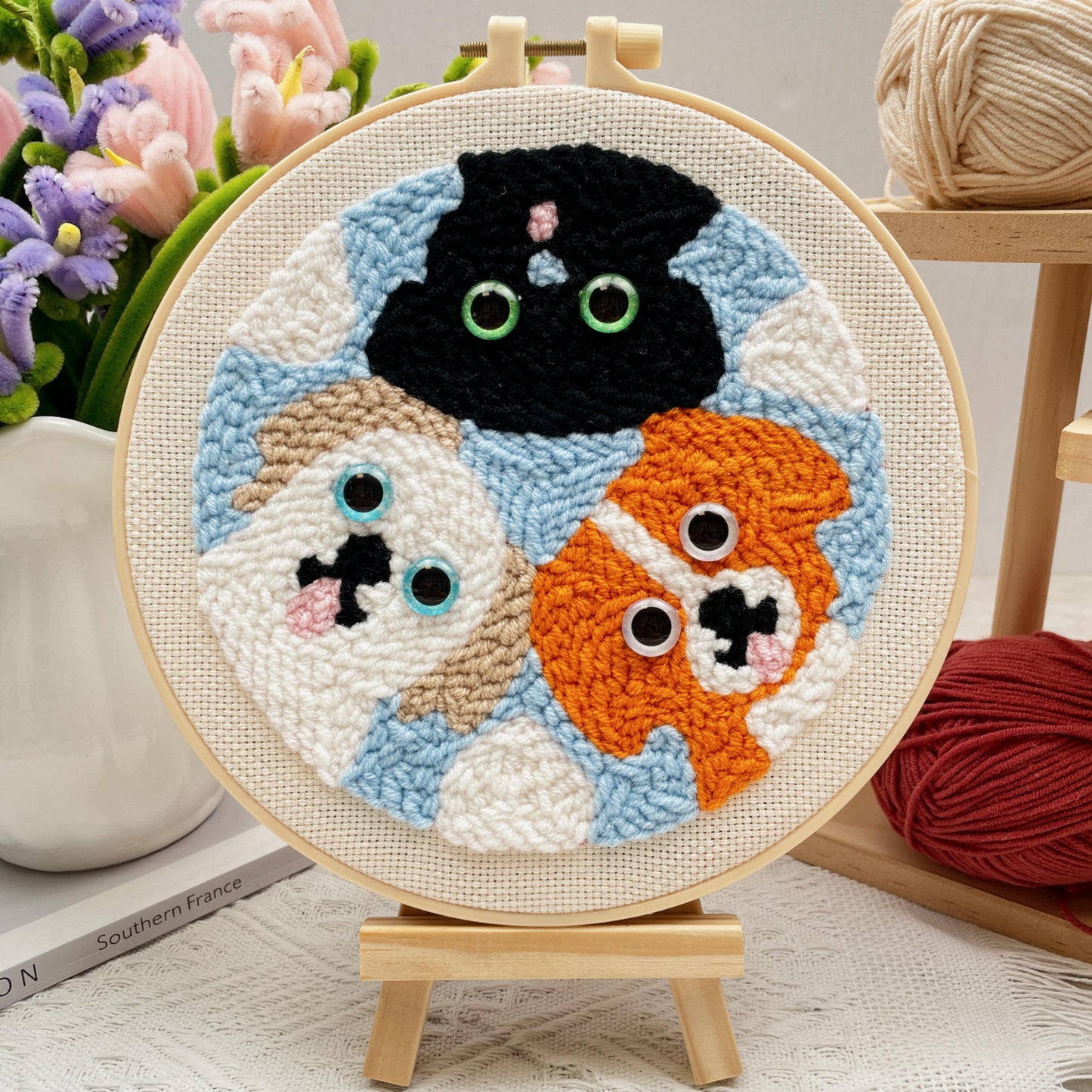 Cat & Dog Punch Needle Kit for Beginners