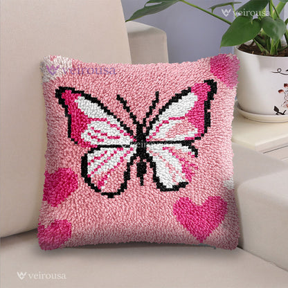 Kit d'oreiller à loquet papillon rose