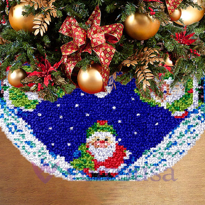 Kit de jupes de sapin de Noël avec Père Noël mignon et crochet pour débutant