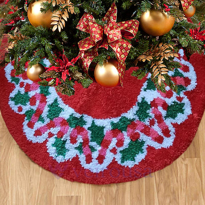 Kit de ganchillo para faldas de árbol de Navidad de caramelo para principiantes