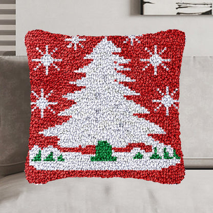 Christmas Tree Pillowcase Latch Hook Kit for Adult, Beginner and Kid