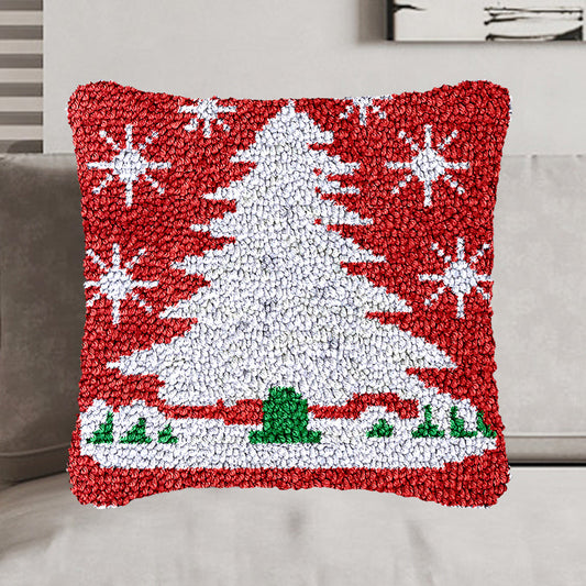 Kit de crochets pour taies d'oreiller sapin de Noël pour adultes, débutants et enfants
