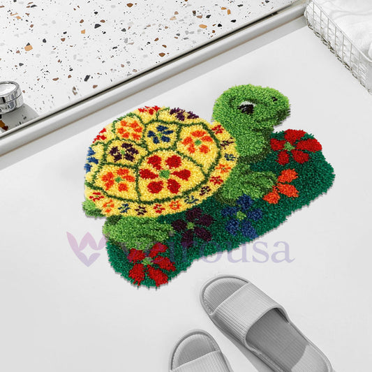 Kits de ganchillo para alfombras de tortugas para principiantes