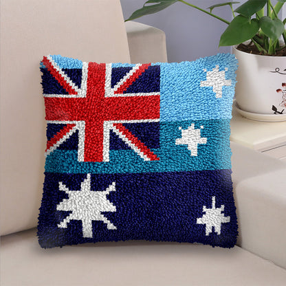 Australian Flag Latch Hook Pillow Kit
