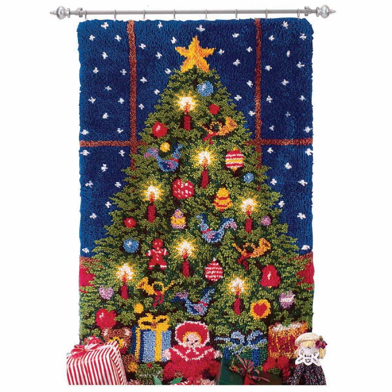 Kits de ganchillo para alfombras navideñas de gran tamaño para principiantes
