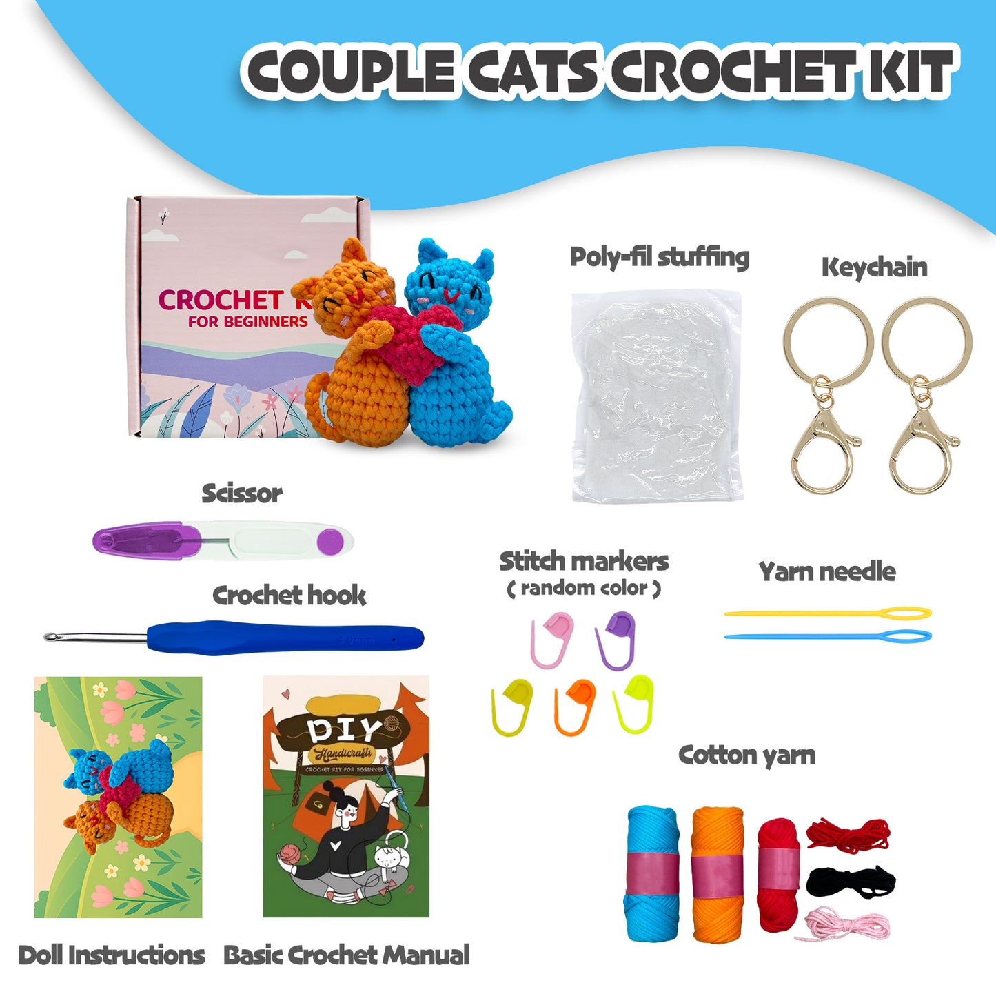 Couple Cats Crochet Kit