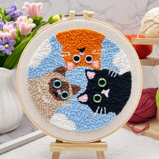 Cat & Dog Punch Needle Kit for Beginners