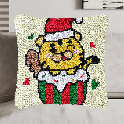 Noël | Kit de crochets pour taie d'oreiller Happy Tiger (adulte, débutant et enfant) 