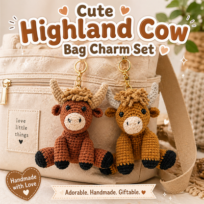 Two Highland Cows Crochet Kit