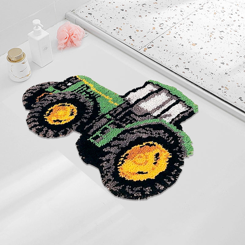 Kits de crochets pour tapis Green Tractor pour débutants 