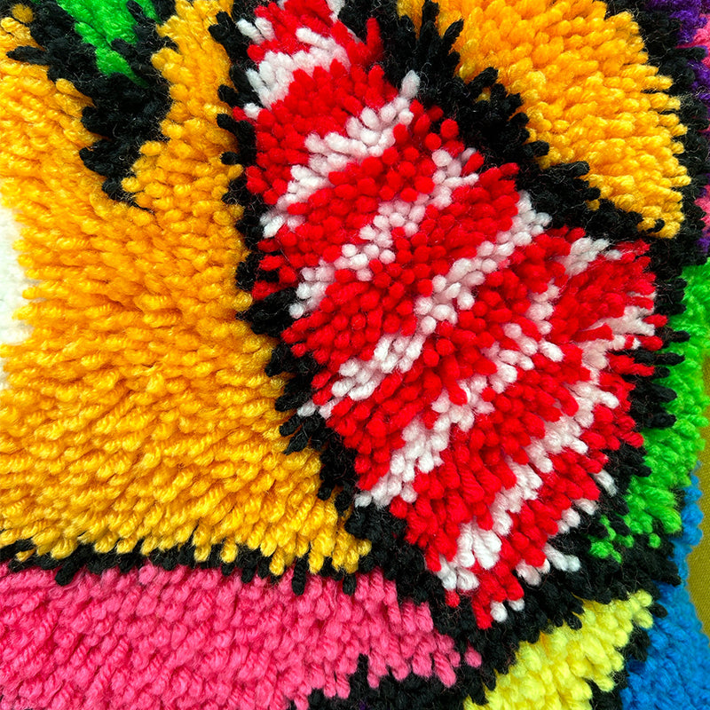 Kit de coussin à crochet coloré « Love » pour adultes, débutants et enfants