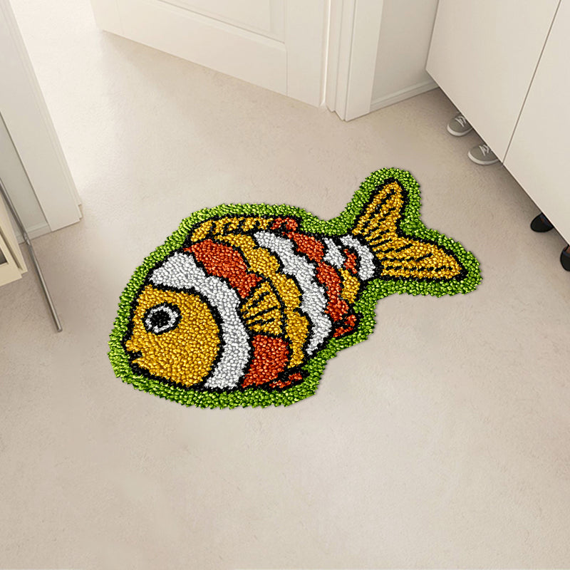 Lively Fishes Latch Hook Rug Kit