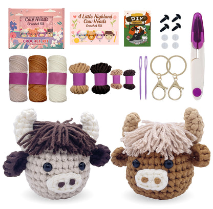 Highland Cow Head Crochet Kit