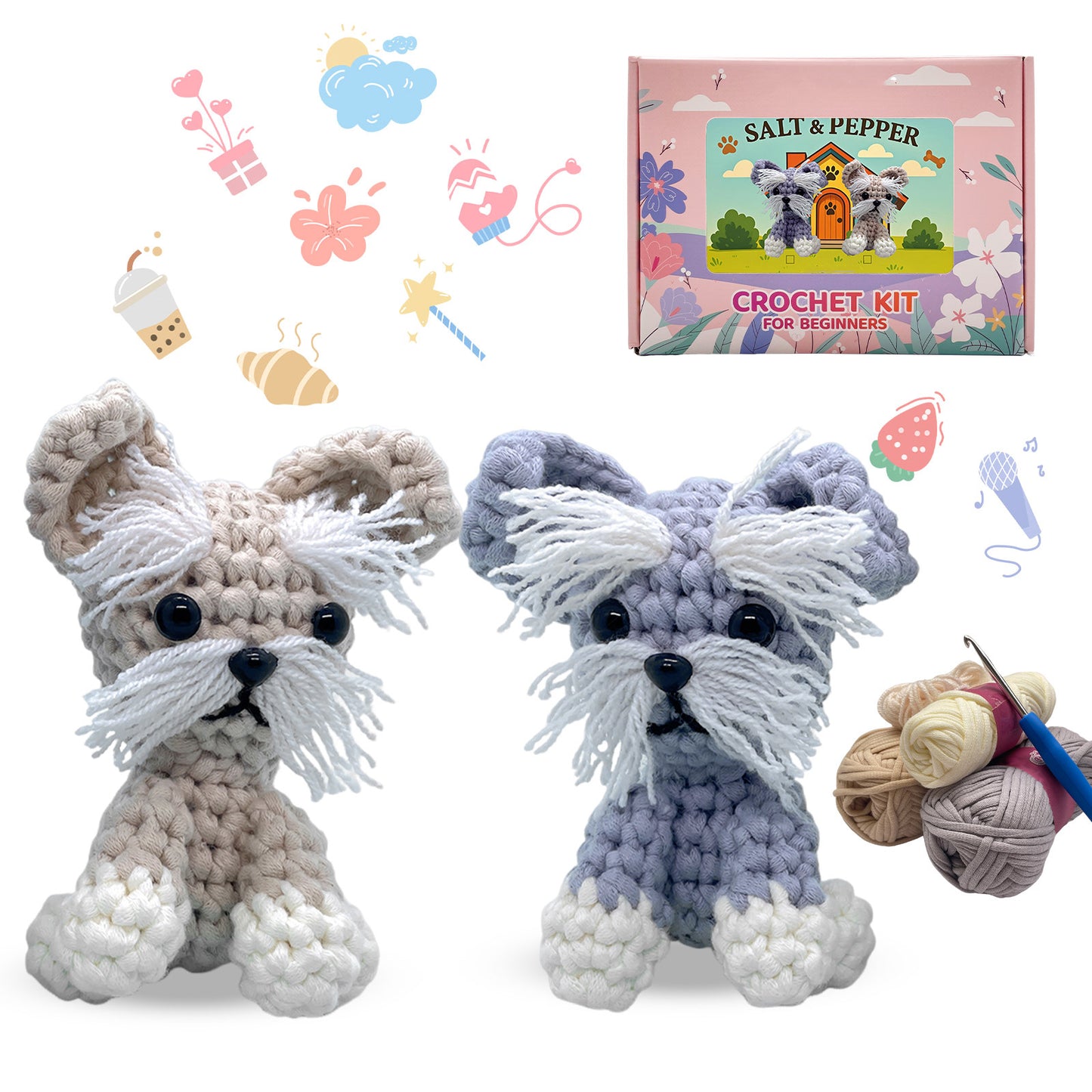 Schnauzer Dog Crochet Kit