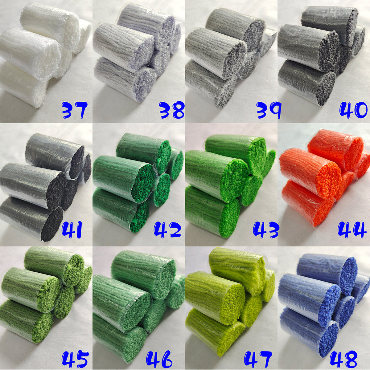 61 couleurs de fil à crochet prédécoupé 4 brins pour projets de loisirs créatifs 