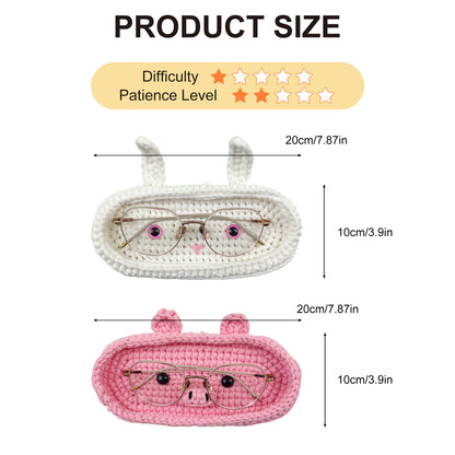 Pig & Bunny Glasses Organizer Crochet Kit