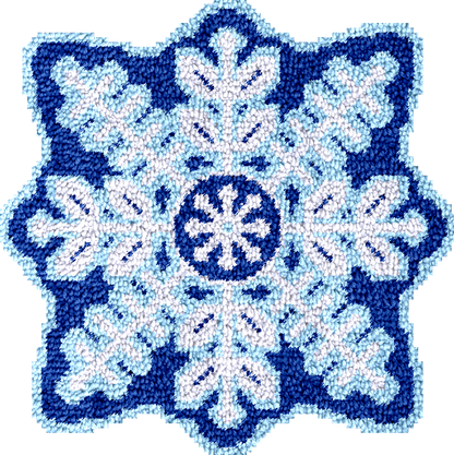 Snowflakes Christmas Tree Skirts Latch Hook Kit for Beginner